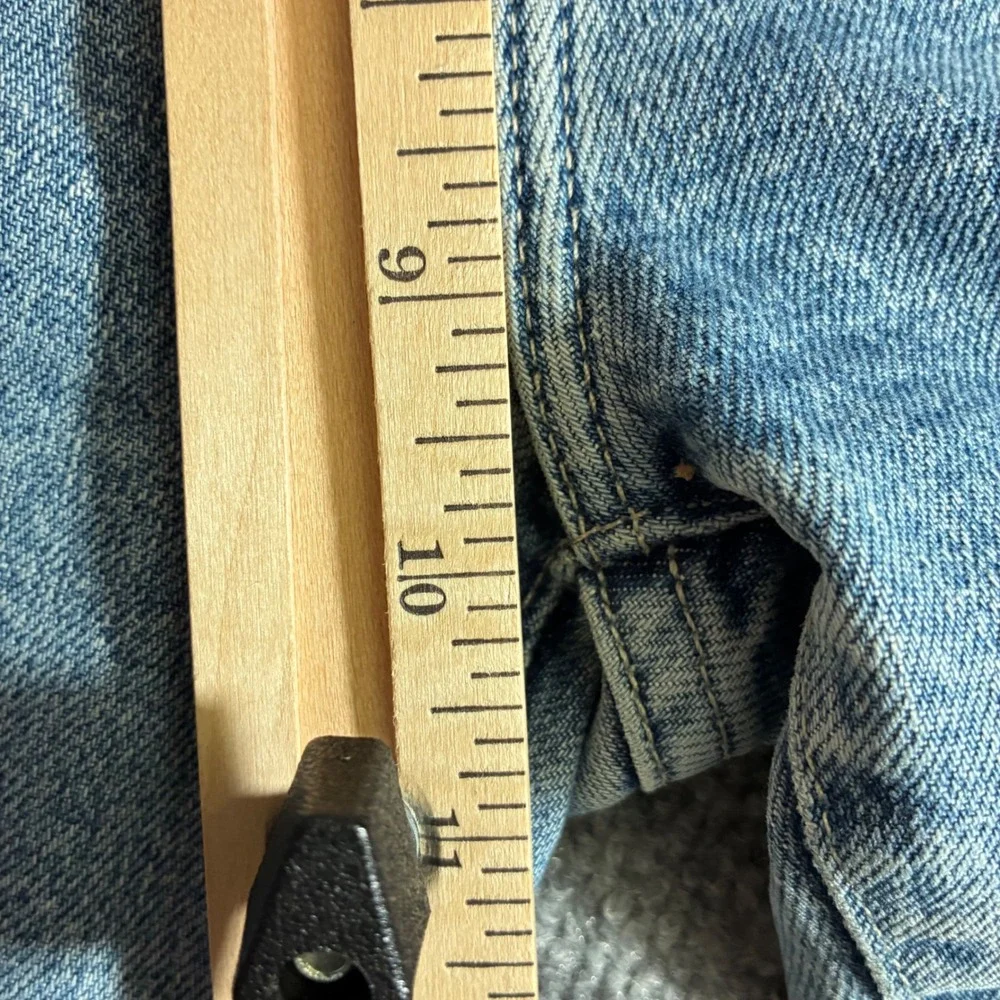 AG Kinsley High Rise Pop Crop Jeans‎ Womens 25 Light Wash Raw Hem Distressed